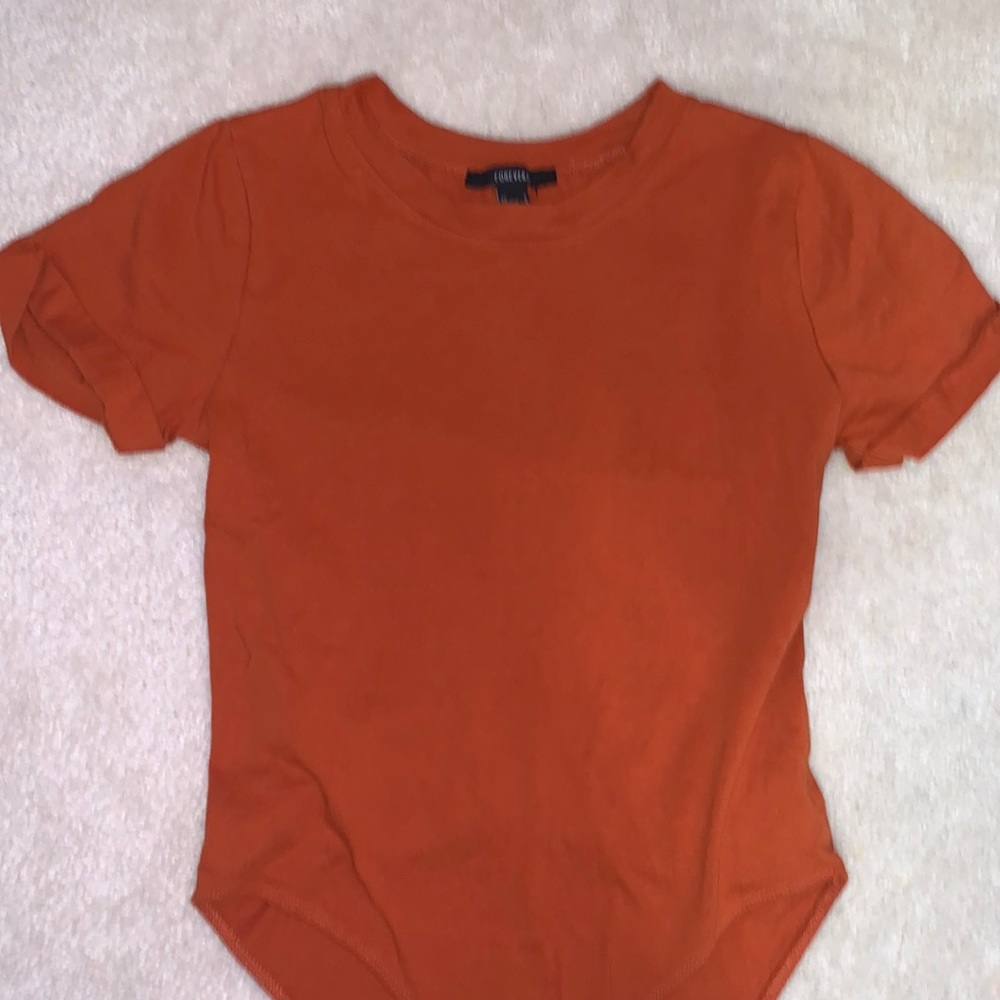 Reddish orange bodysuit